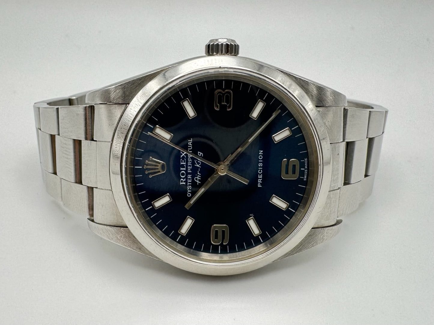 Rolex Air King Steel 34 Blue Dial (Unpolished)