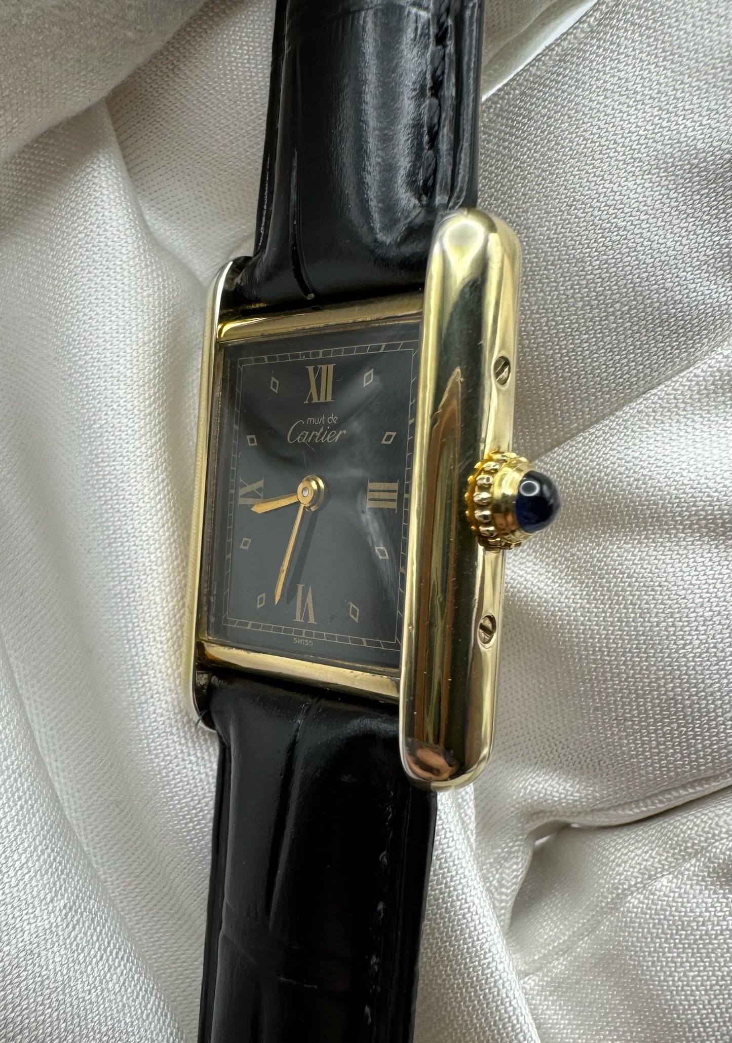 Cartier Tank Vermeil with Black Dial