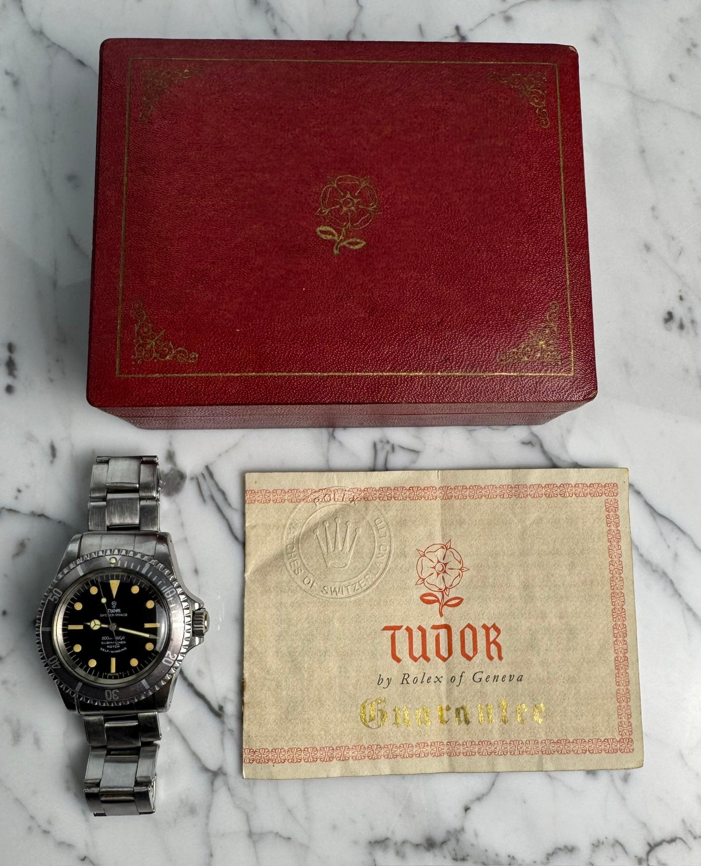 Tudor Submariner 7928 Glossy Gilt Zinc Sulfide 1965 (Full-Set)