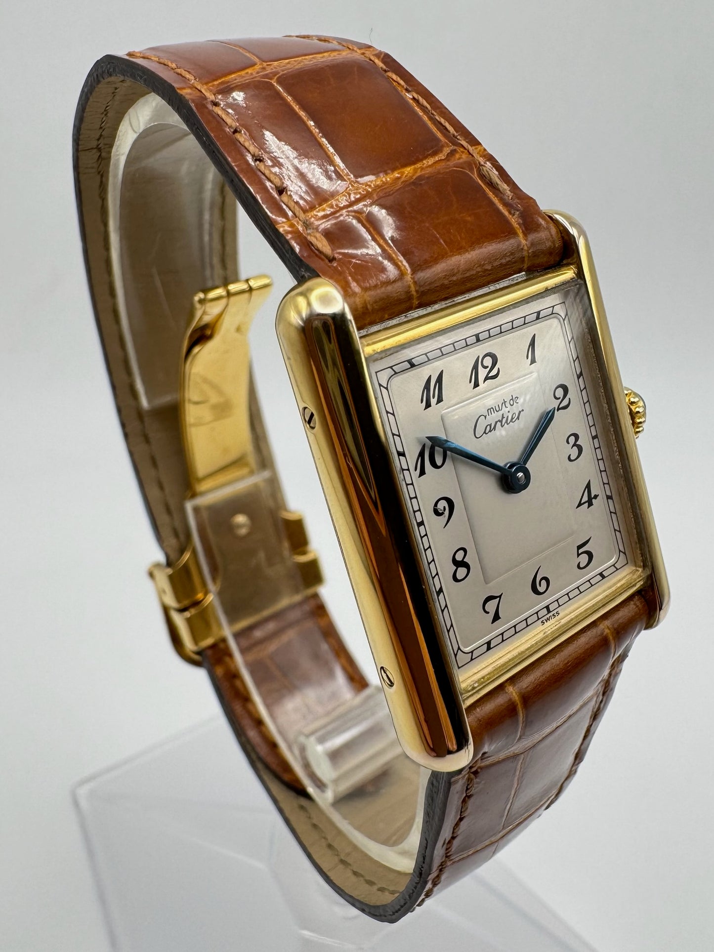 Cartier Tank Vermeil Gold Plated with Breguet Numerals (Mint)