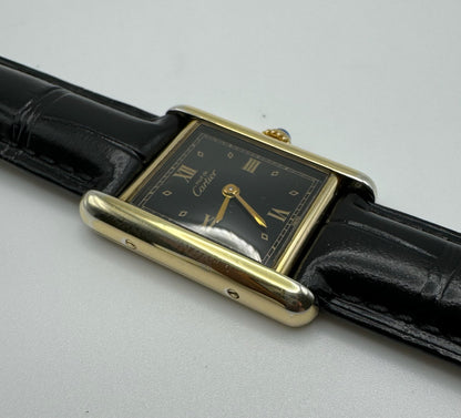 Cartier Tank Vermeil with Black Dial