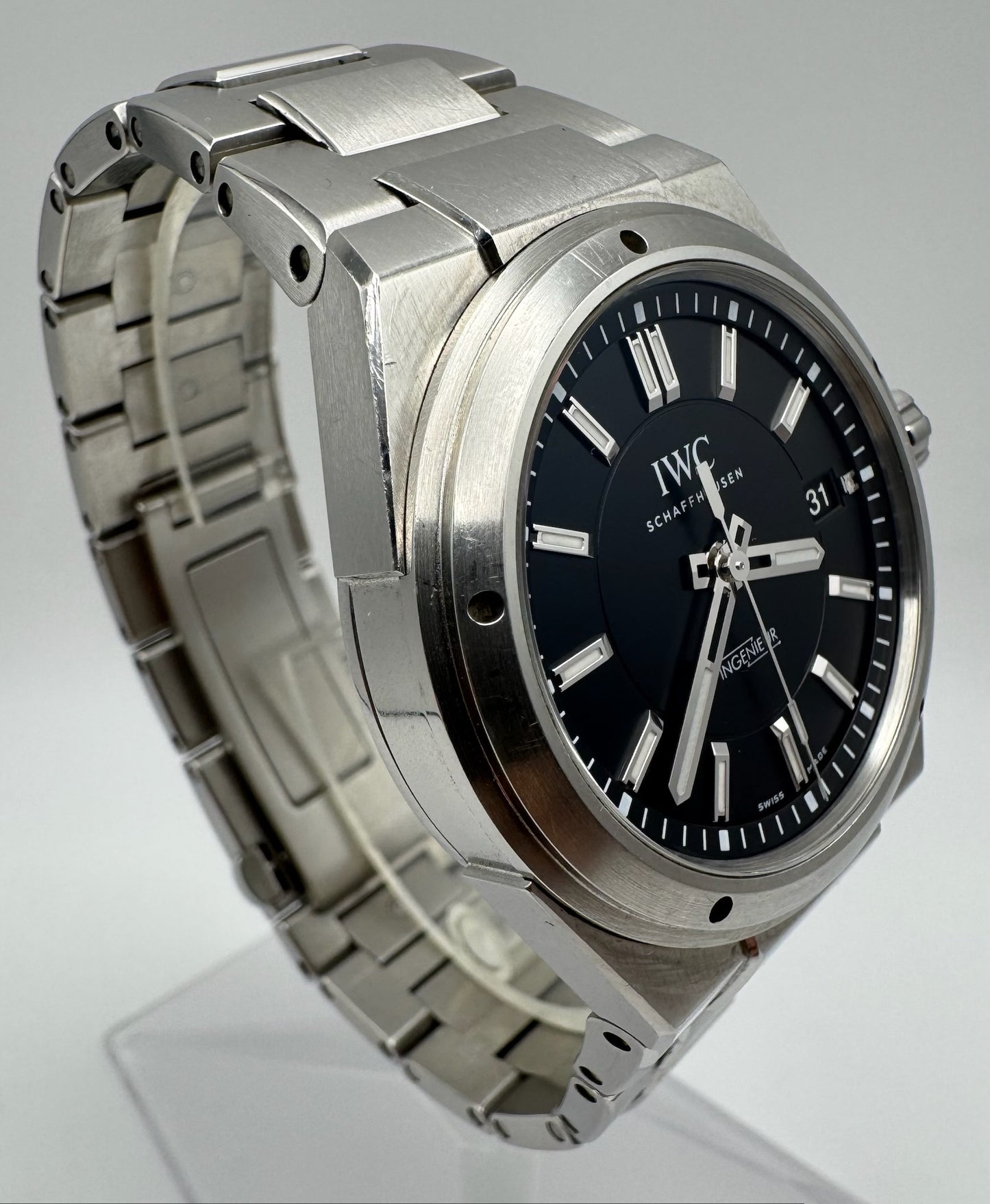 IWC Ingenieur Automatic 40 Full Steel Black Dial 2017 (Full-Set/Unpolished)