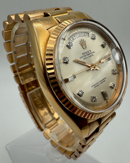 Rolex Day-Date 1803 18K Rose Gold w/ Diamond Dial