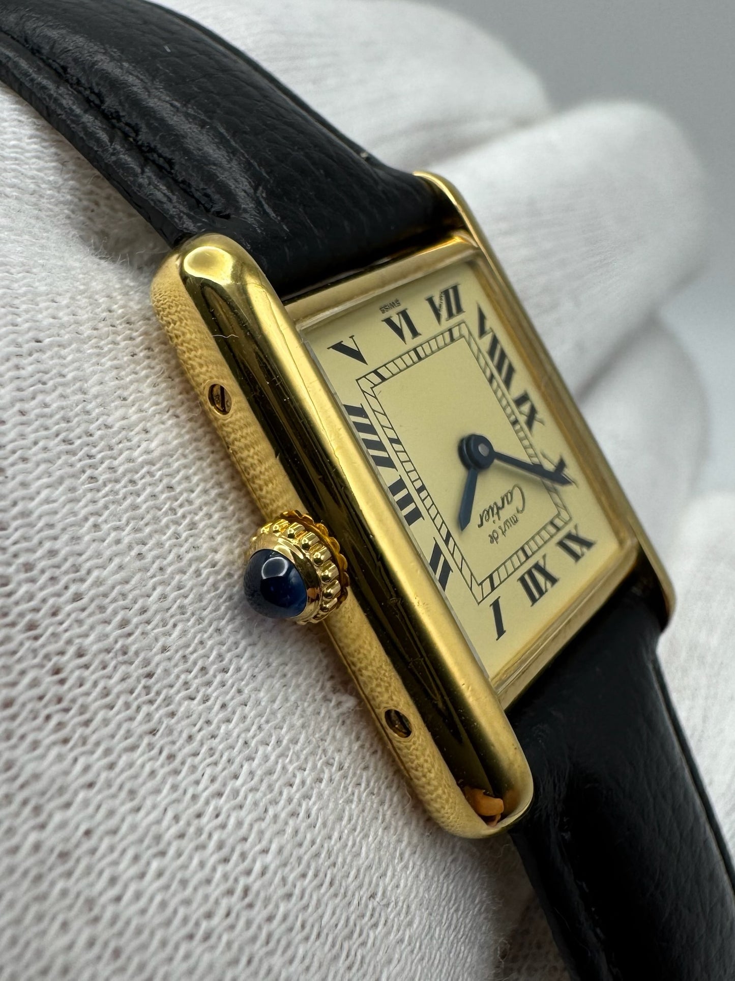 Cartier Tank Vermeil Manual Winding Lemon Dial (Mint)