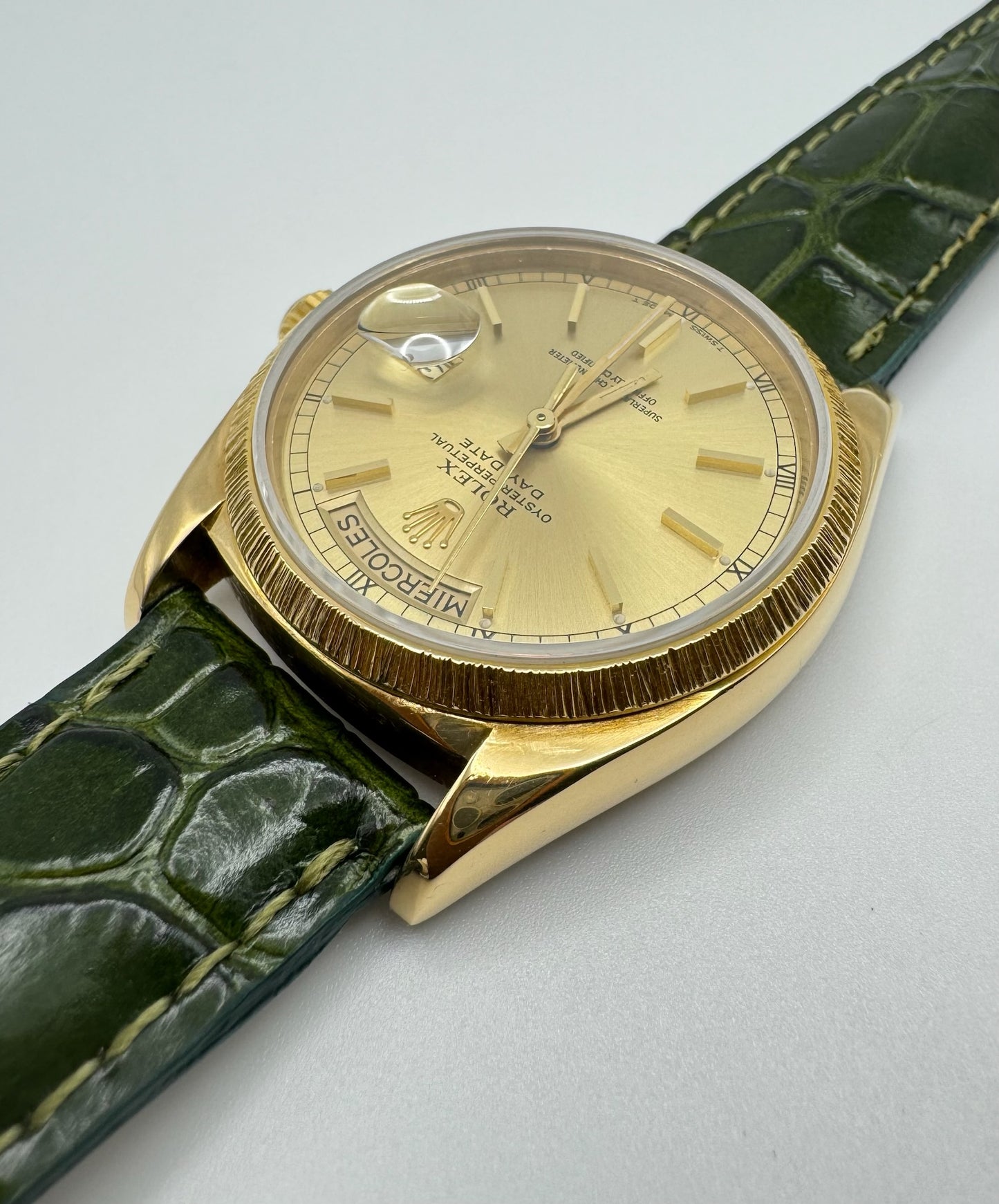 Rolex Day-Date 36 Yellow Gold “Bark Finish” Spanish