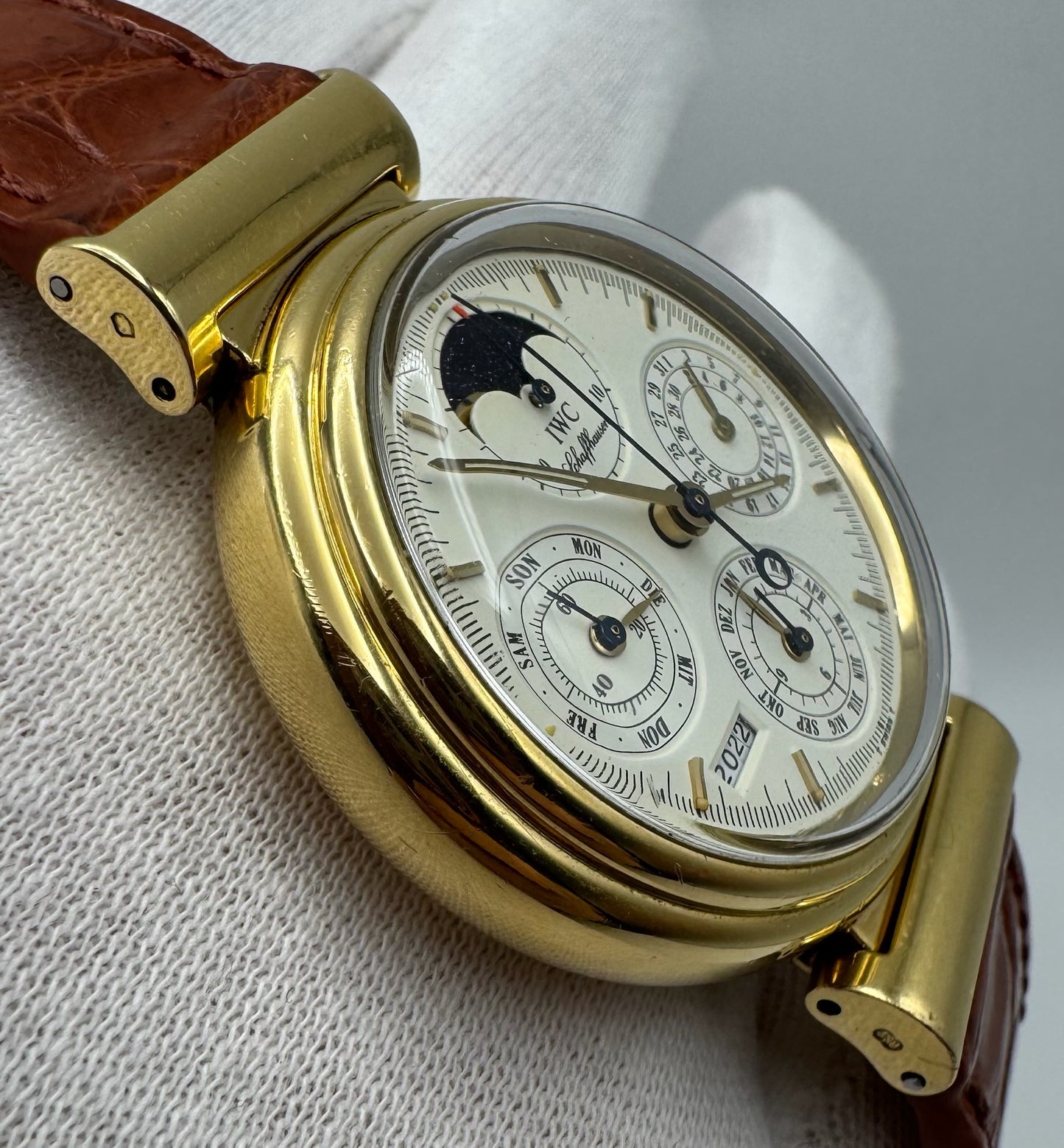 IWC Da Vinci Perpetual Calendar Chronograph Yellow Gold (Full-Set/Unpolished)