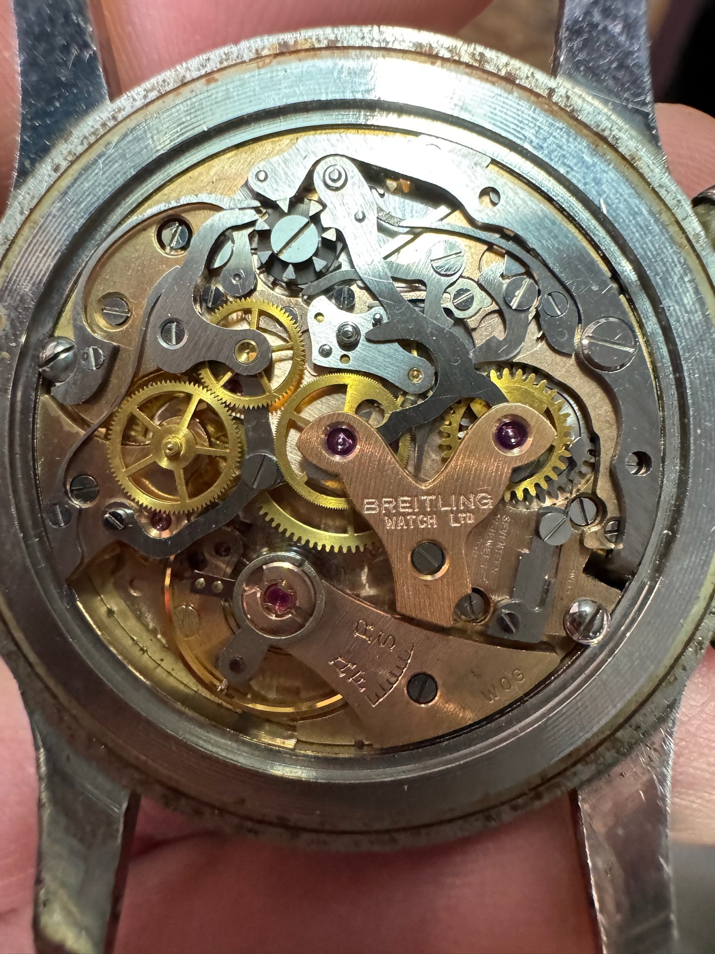 Breitling Navitimer 806 AOPA Chronograph Steel Heavy Patina Gilt Dial (Unpolished/Serviced)