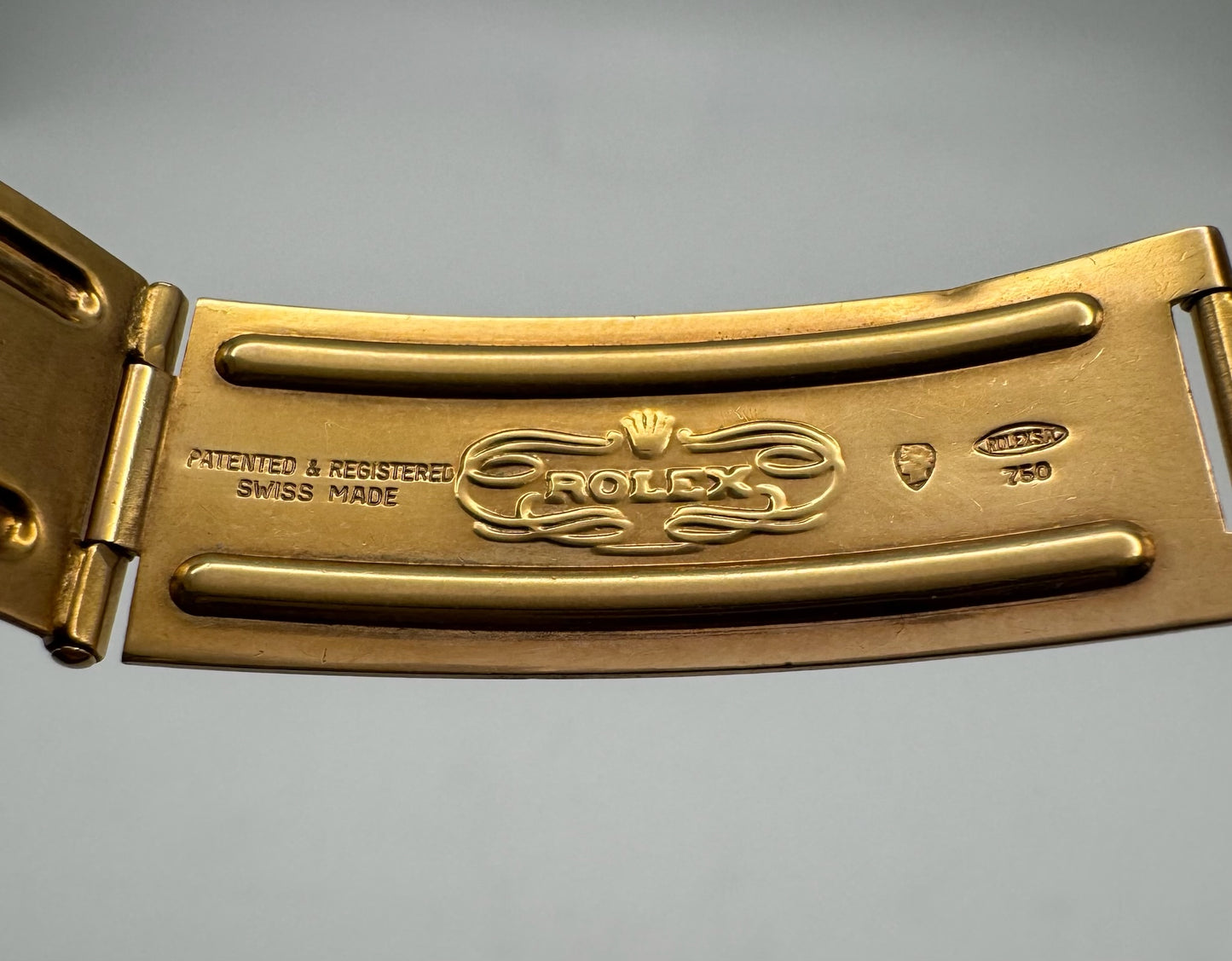 Rolex Day-Date 36 Full Rose Gold Ultra Rare Tropical Dial Arabic Disks 1973 (Unpolished/Serviced)