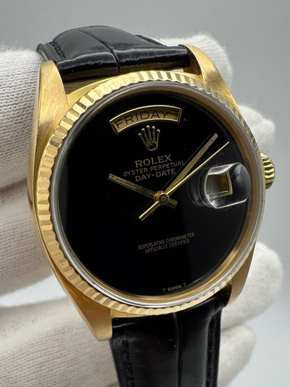 Rolex Day-Date 36 Black Onyx Dial 1981 (Serviced)