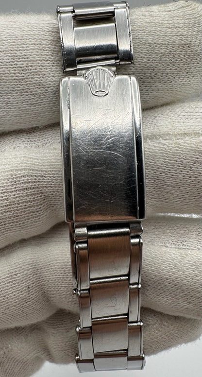 Rolex Oysterdate Precision Full Steel Riveted Tropical Brown Dial 1964 Big Logo Coronet Sword Hands (Serviced)