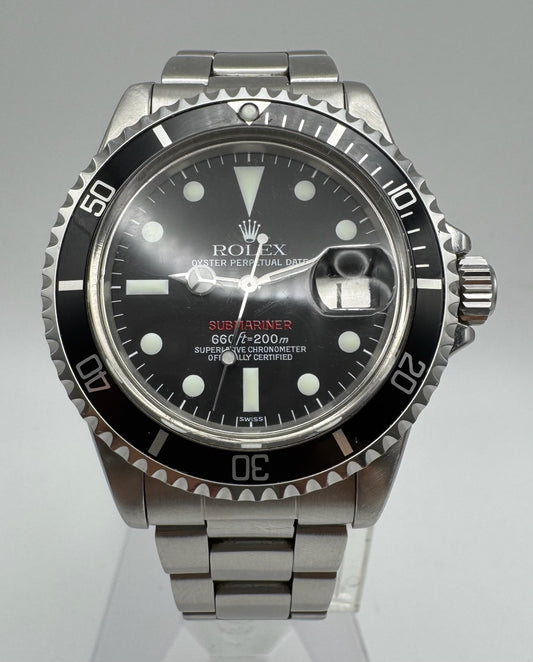 Rolex Submariner Date 1680 Red Very Rare “SWISS” Only Service Dial 1971