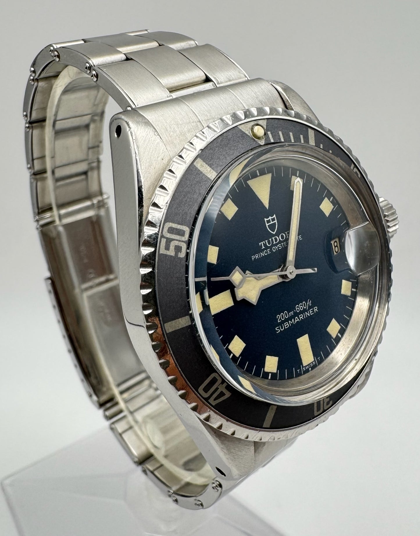 Tudor Submariner Snowflake Blue Dial Full Steel Faded Ghost Insert 1968