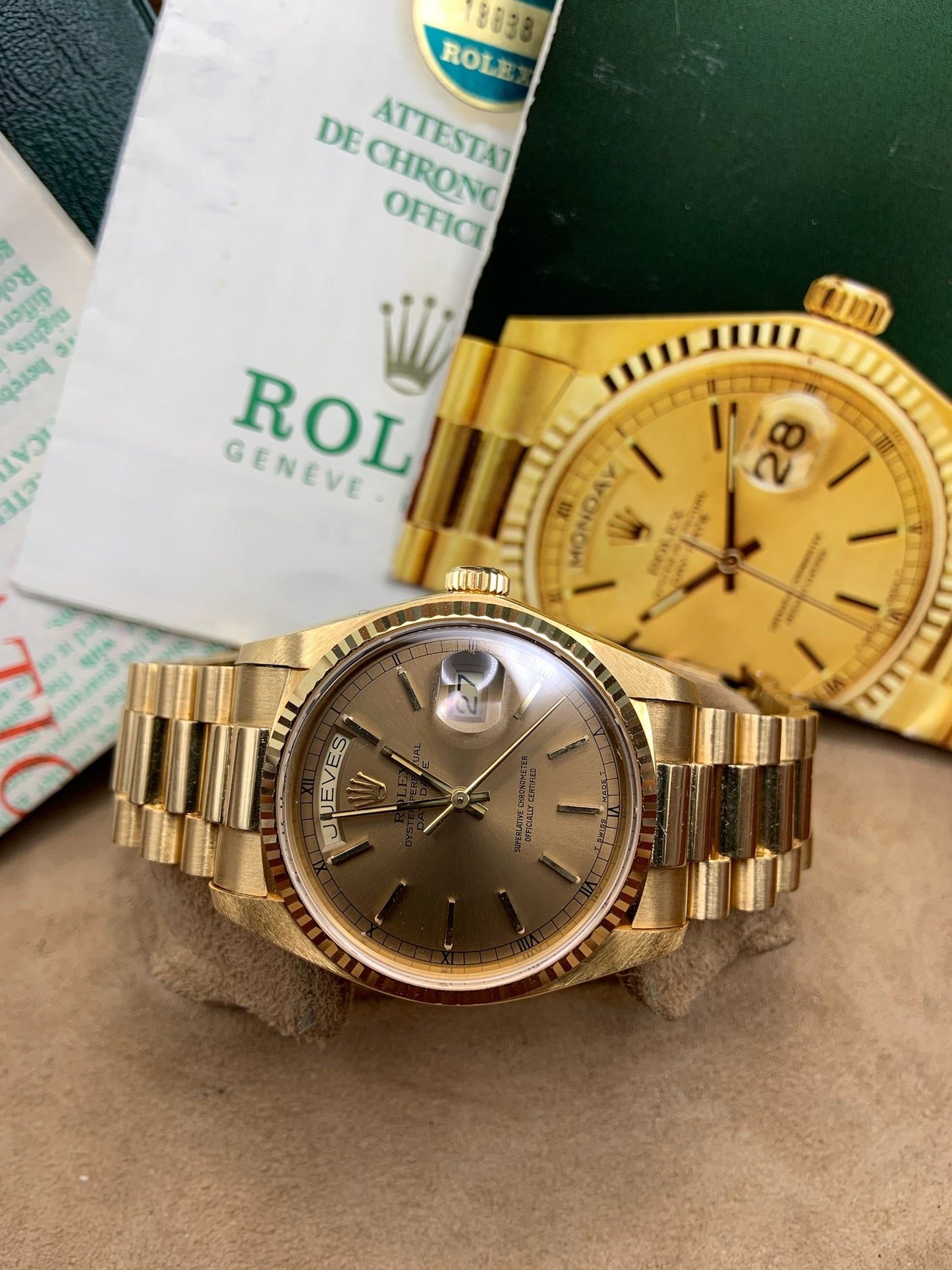 Rolex Day-Date Full Gold with Spanish Days (Full-Set)