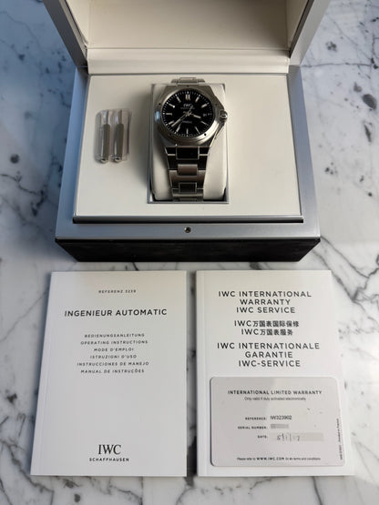 IWC Ingenieur Automatic 40 Full Steel Black Dial 2017 (Full-Set/Unpolished)