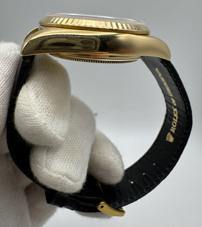 Rolex Day-Date 36 Yellow Gold Aftermarket Onyx Dial 1979 (Serviced)