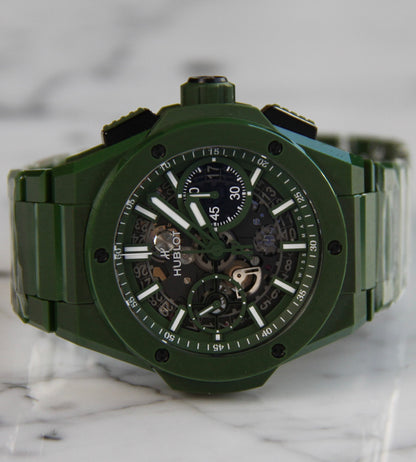 Hublot Big Bang Unico Full Green Ceramic 42 Skeleton Dial Limited Edition 250pcs 2022 (Papers/Mint)