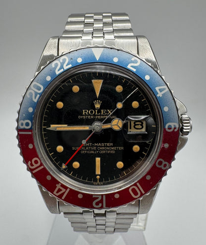 Rolex GMT-Master 1675 PCG Jubilee Glossy Gilt Chapter Ring/Exclamation Point 1960 (Serviced)