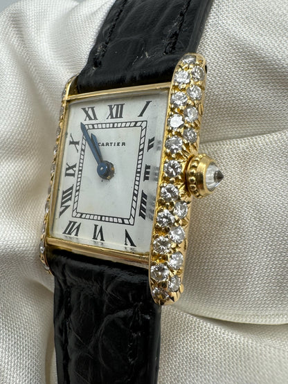 Cartier Tank Louis Cartier Factory Diamonds