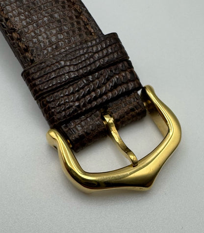 Cartier Tank Vermeil Gold Plated Manual Winding Burl Wood Dial