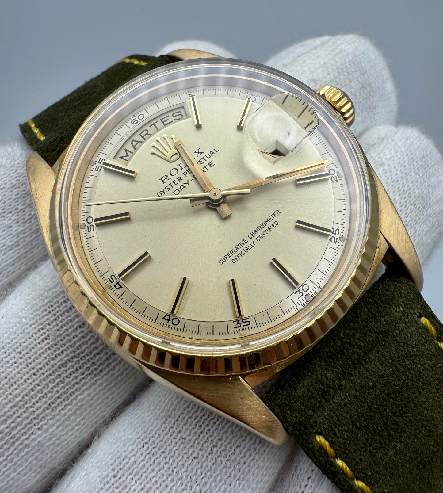 Rolex Day-Date 36 1803 Yellow Gold 18K Champagne Dial 1968
