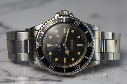 Rolex Submariner No Date 5513 Full Steel “Meters First” Zinc Sulfide Heavy Patina 1967 (Serviced)