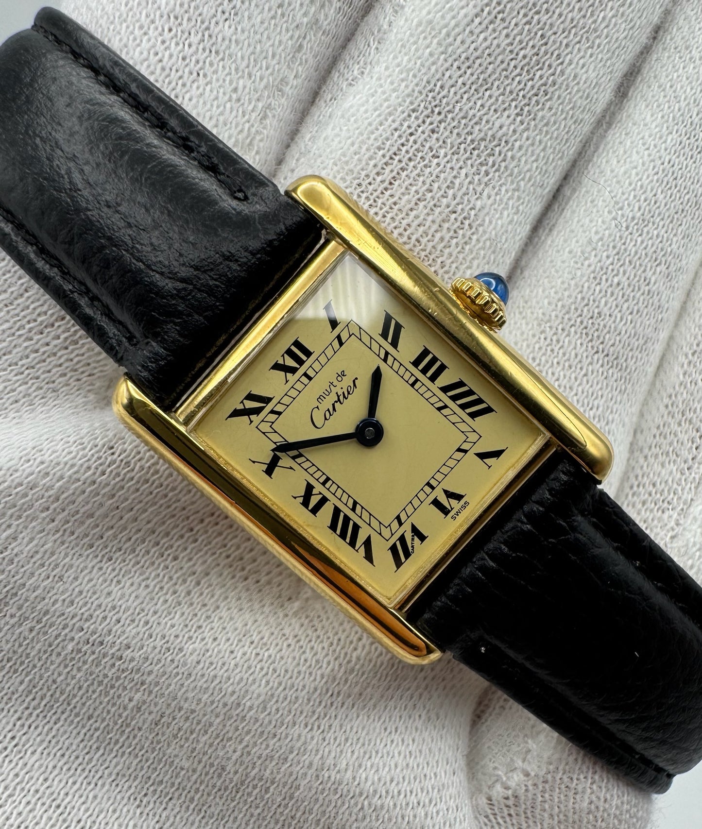 Cartier Tank Vermeil Manual Winding Lemon Dial (Mint)