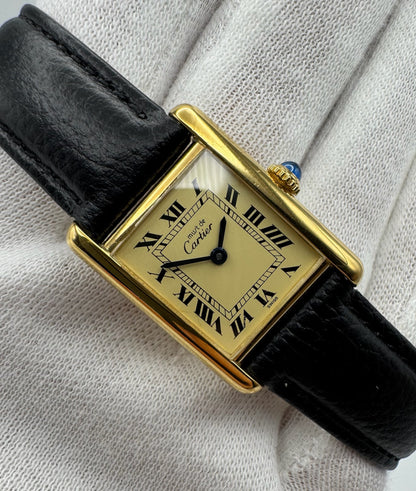 Cartier Tank Vermeil Manual Winding Lemon Dial (Mint)