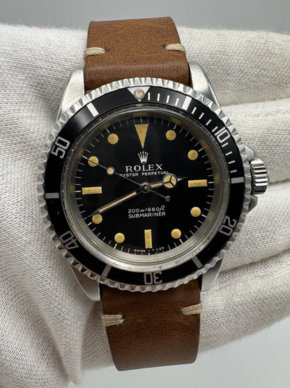 Rolex Submariner No Date 5513 Steel “Meters First” Zinc Sulfide Yellow Patina 1965