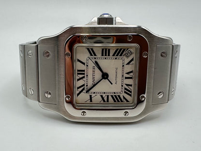 Cartier Santos Automatic with Silver Roman Dial (Box)