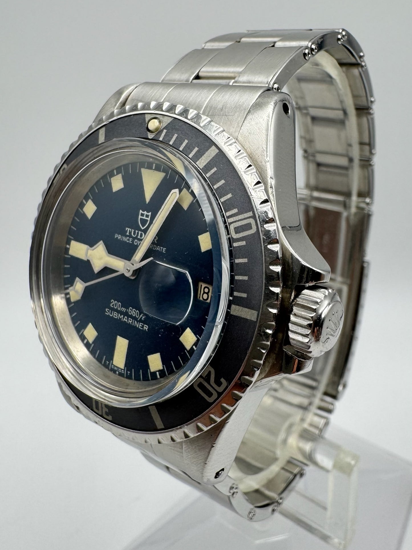 Tudor Submariner Snowflake Blue Dial Full Steel Faded Ghost Insert 1968
