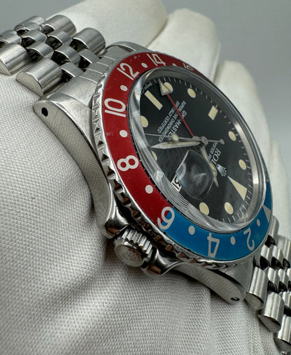 Rolex GMT-Master 1675 Steel Jubilee Faded Turquoise Pepsi Insert 1971 (Unpolished)