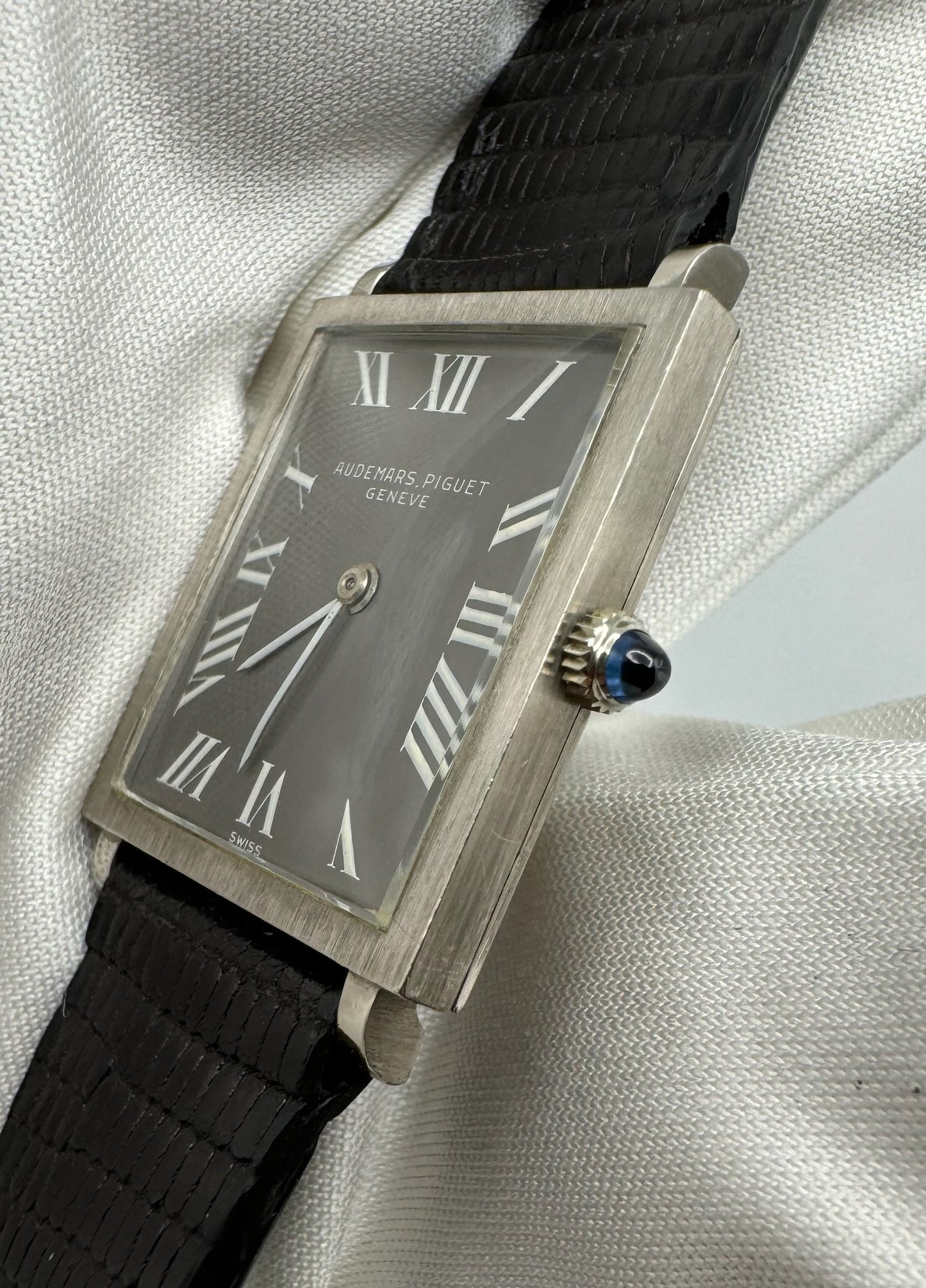 AP Vintage Dress Watch Rectangular Grey Dial with Roman Numerals