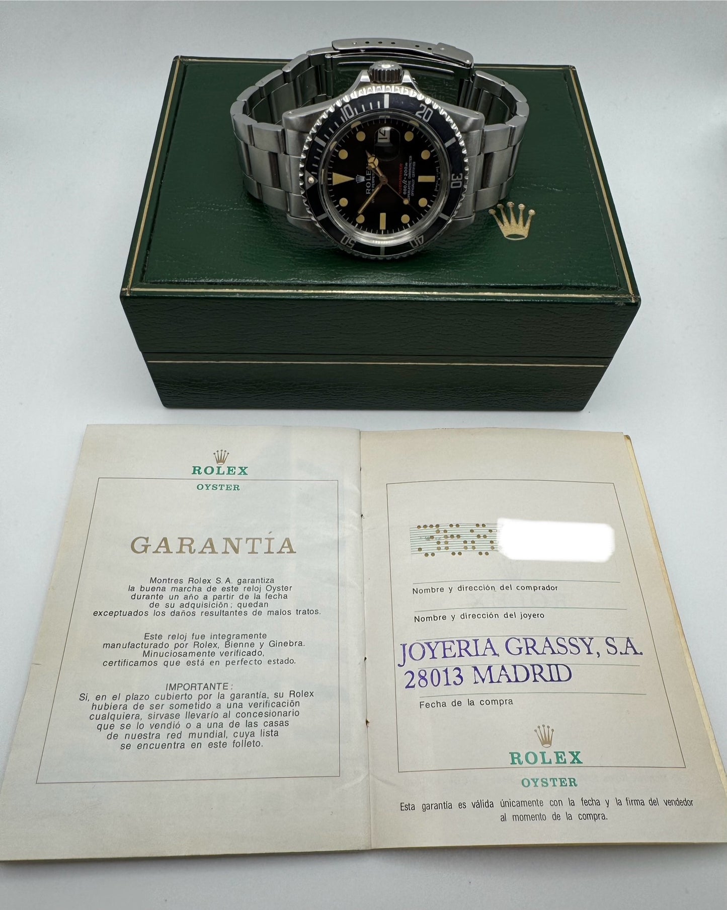 Rolex Submariner 1680 Single Red Crazy Patina Blue Insert (Full-Set)