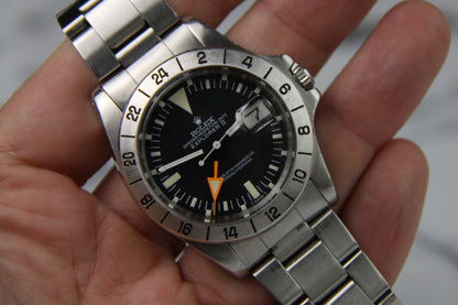 Rolex Explorer II 1655 Steve McQueen Full Steel Yellow Patina MK2 1973 (Full-Set)