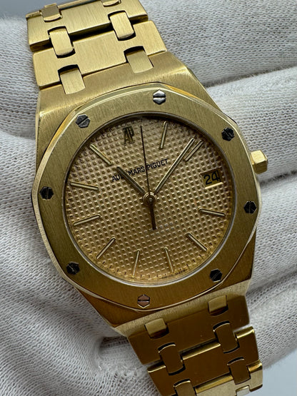 Audemars Piguet Royal Oak Full Yellow Gold 18K Champagne Dial Quartz 1984 (Papers & Service Box)
