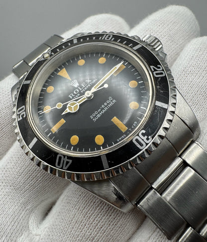 Rolex Submariner No Date 5513 “Meters First” Zinc Sulfide Pumpkin Patina Riveted Bracelet Long 5 Insert 1967 (Full-Set)