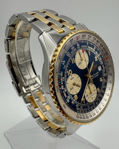 Breitling Old Navitimer Two Tone Blue Tritium Dial Yellow Patina Steel/Yellow Gold (Serviced)
