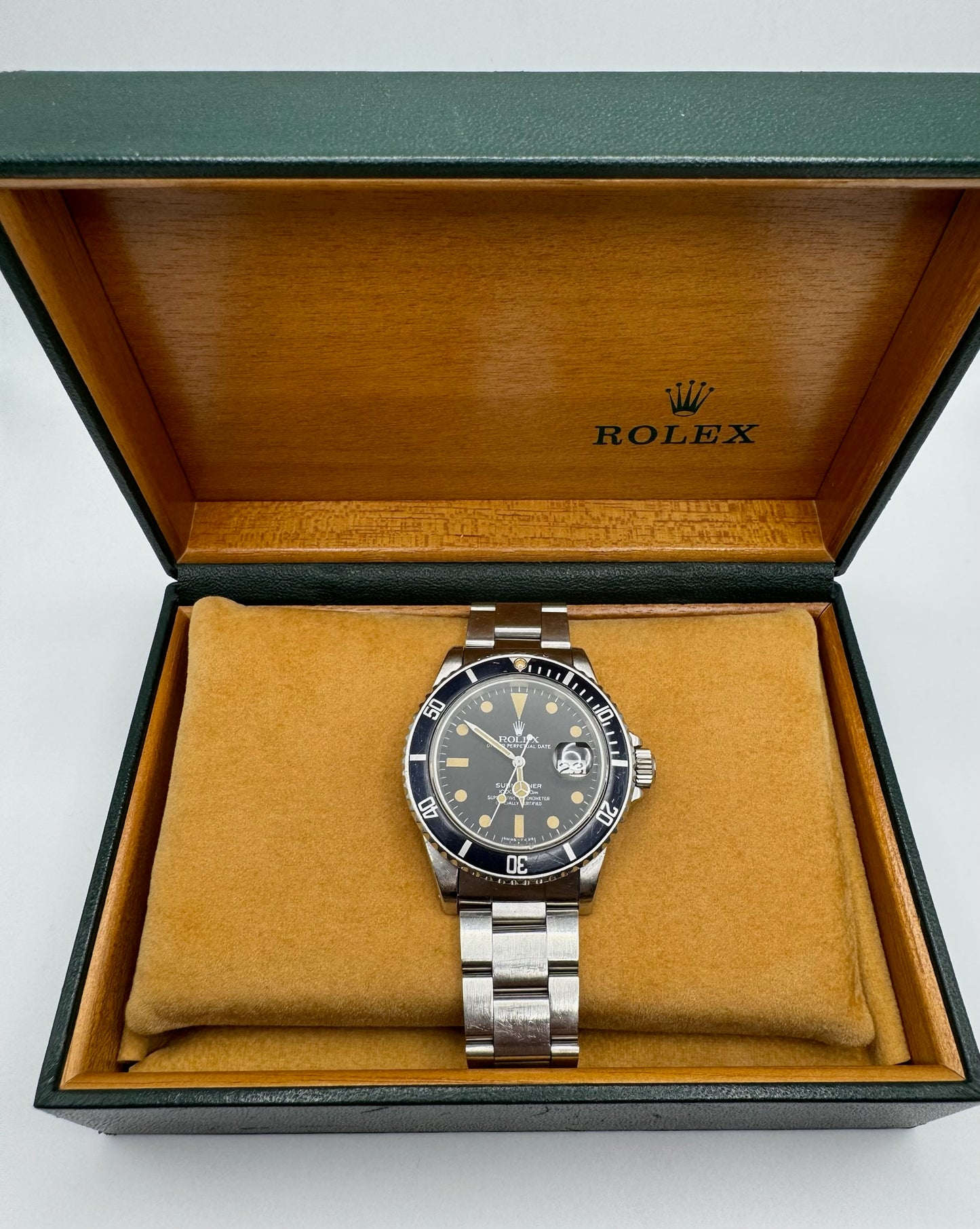 Rolex Submariner 16800 Matte Dial Heavy Patina 1981 (Unpolished/Box)