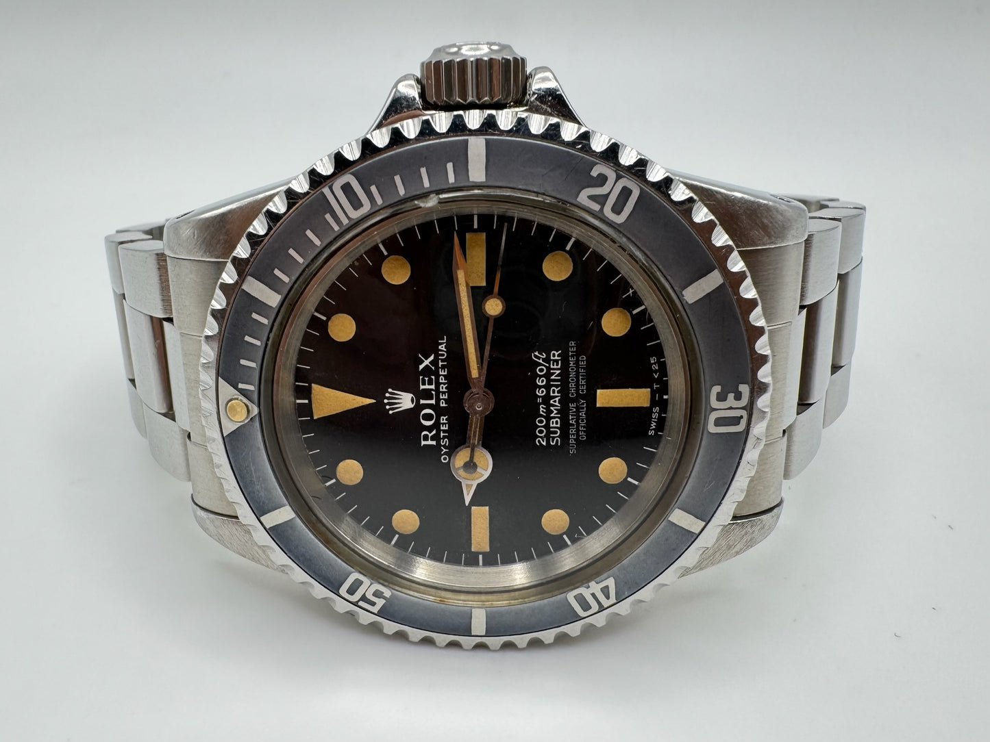 Rolex Submariner 5512 No Date “Meters First” Pumpkin Patina Zinc Sulfide 1968 (Full-Set/Serviced)