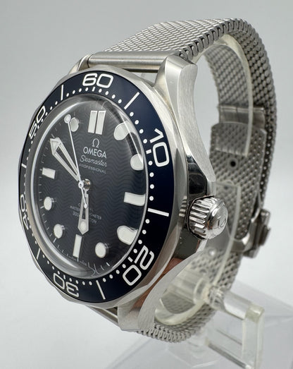 Omega Seamaster Diver 300M James Bond Full Steel Blue Dial 2023 (Full-Set/Mint)