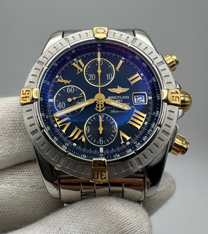 Breitling Chronomat Evolution Two Tone Blue Dial 2008 (Papers/Mint/Serviced)