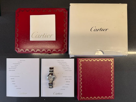 Cartier Ballon Bleu 28 Lady Quartz Full Steel 2009 (Full-Set/Mint)
