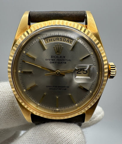 Rolex Day-Date 36 18K Yellow Gold Head Very Rare Dark Grey Dial 1973 (Serviced)