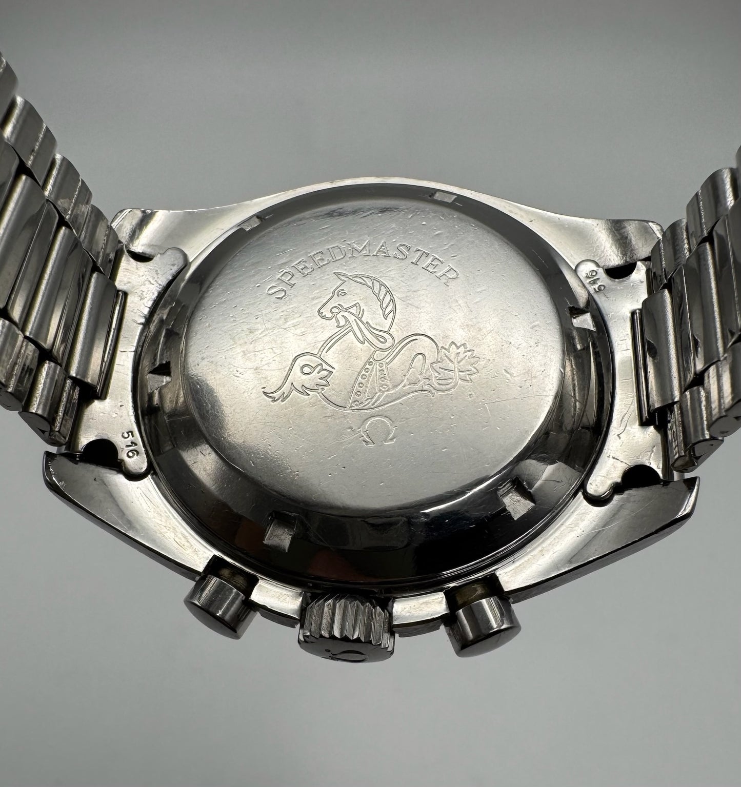 Omega Speedmaster Professional Moonwatch Chronograph Cal. 321 Full Steel Heavy Patina Original Owner 1965 (Unpolished)