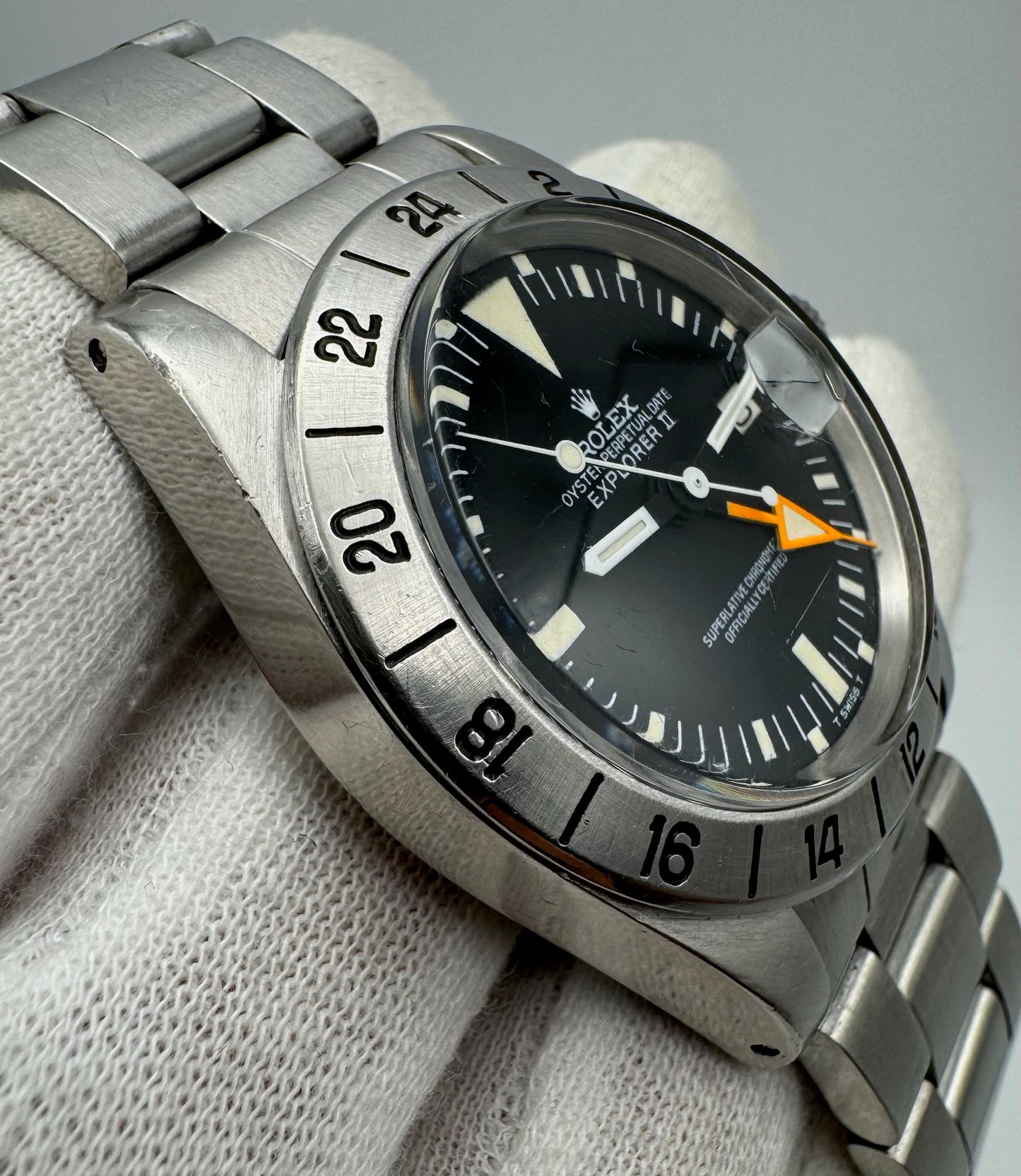 Rolex Explorer II 1655 Steve McQueen Full Steel Yellow Patina MK2 1973 (Full-Set)