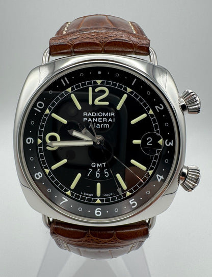 Panerai Radiomir GMT Alarm 42mm Steel 2005 (Papers/Unpolished)