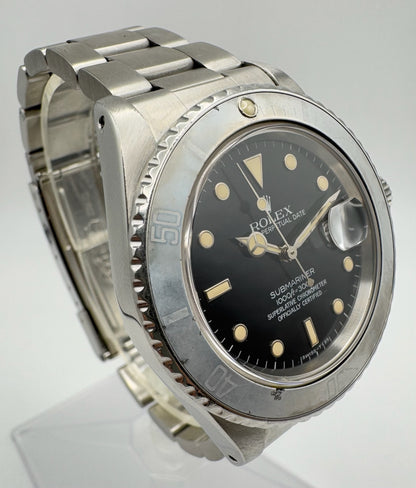 Rolex Submariner 16800 Semi Gloss Dial Cream Patina Faded Bezel 1985