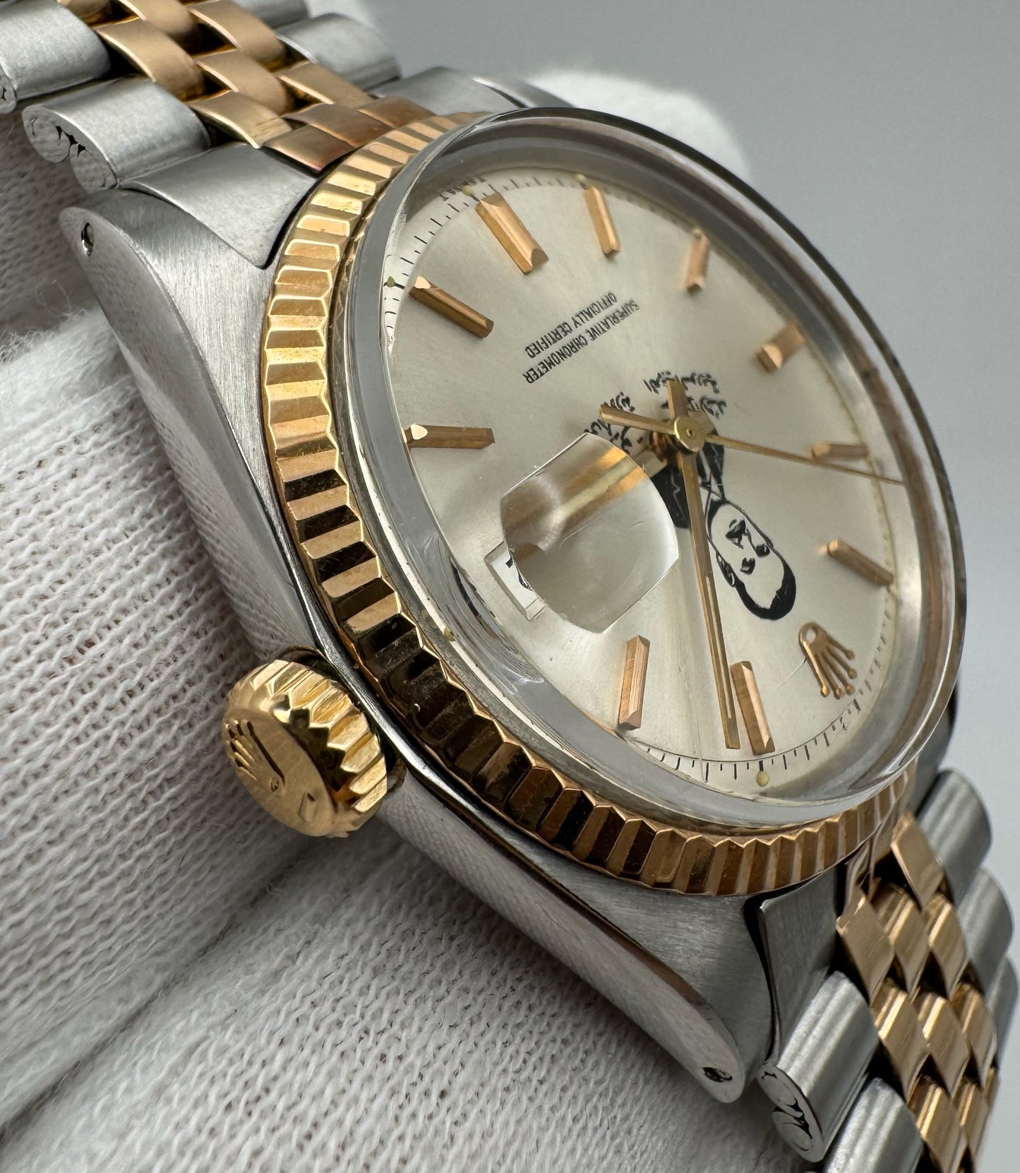Rolex Datejust 1601 Steel/Rose Gold "Hafez El Assad" Silver Dial Unique Piece 1969