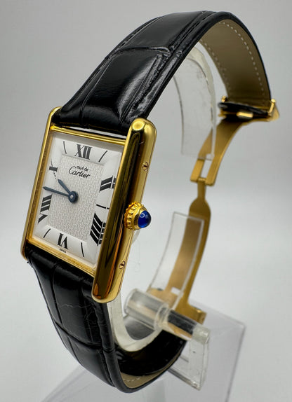 Cartier Tank Vermeil Gold Plated White Dial (Mint)