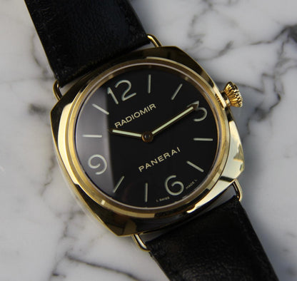 Panerai Radiomir Base PAM231 Rose Gold 45 Black Dial 2010 (Full-Set/Unpolished)